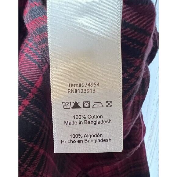 Jachs Red Tartan Plaid Flannel Shacket Shirt Button Up Style 974954 Mens XL - Picture 9 of 9